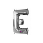 Anagram Letter E ballon zilver 86 cm - Silver