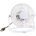 Mini ventilator 14 cm - USB aansluiting - Tafelventilator - Bureau ventilator - Wit