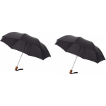 2x Kleine paraplus 93 cm - Paraplu's - Zwart