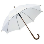 te basic paraplu 103 cm diameter met houten handvat - Paraplu - Regen - Wit