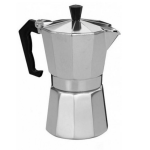 Zilveren percolator voor 6 espresso kopjes - Koffiezetapparaat - Koffiepercolator - Silver