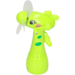 e waterspray ventilator giraffe 15 cm voor kinderen - Zomer ventilator met waterverstuiver voor extra verkoeling - Groen