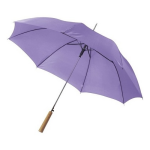 Bellatio Design Automatische paraplu 102 cm doorsnede in het - grote paraplu met houten handvat - Paars