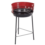 Voordelige driepoot barbecue - zwart/rode - 53,5 cm - houtskool bbq