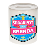 Bellatio Decorations Kinder spaarpot voor Brenda - keramiek - naam spaarpotten