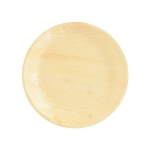 6x Duurzame en biologisch afbreekbare borden palmblad 23 cm - Milieuvriendelijk/ecologisch - Wegwerp bordjes - Bruin