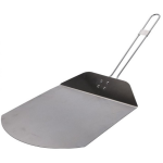 Inklapbare pizzaschep / broodschep RVS 25 x 24 cm - Keukenbenodigdheden - Pizza bakken - Pizzaria - Silver