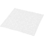 te anti-slip douchemat 52 x 52 cm vierkant - Pebbles kiezels/kiezelstenen patroon - Douchecabine mat - Schimmelbestendig - Grip mat voor in douche of bad - Wit