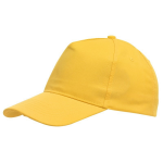Gele baseballcap 5-panel voor volwassenen met klittenbandsluiting - Geel
