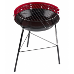 Ronde barbecue / grill - 43 x 33 cm - voordelige houtskool bbq - Rood