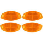 Spaakreflectoren/fietsreflectoren 4x stuks - Fiets accessoires/veiligheid/zichtbaarheid - Oranje