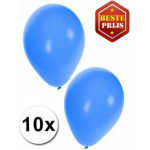 10x stukse party/feest/verjaardag ballonnen 27 cm - Feestartikelen en versiering - Blauw