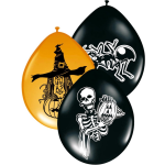 Griezel horror/halloween thema ballonnen 8 stuks - feestartikelen, decoratie en versiering