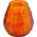 Trend Candles 1x windlicht kaars 48 branduren - Glazen lantaarn - Terraskaarsen/tuinkaarsen - Oranje