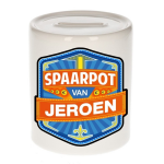 Bellatio Decorations Kinder spaarpot voor Jeroen - keramiek - naam spaarpotten