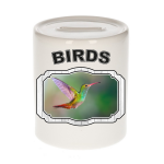 Bellatio Decorations Dieren liefhebber kolibrie vogel spaarpot 9 cm jongens en meisjes - keramiek - Cadeau spaarpotten vogels liefhebber