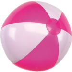 1x Opblaasbare strandbal/wit 28 cm speelgoed - Buitenspeelgoed strandballen - Opblaasballen - Waterspeelgoed - Roze