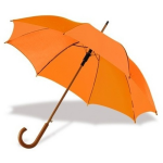 paraplu met houten handvat en metalen frame - Paraplu - Regen - Oranje