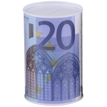 Spaarpot 20 euro biljet 8 x 13 cm - Blauw