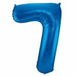 Cijfer 7 ballon 86 cm - Blauw