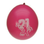 8x stuks verjaardag ballonnen 21 jaar thema - Feestartikelen en versieringen