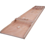 Longfield Games Games houten sjoelbak 200 x 41 x 7,5 cm hout 30 schijven - Bruin