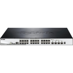 D-link DGS-1510-28XMP netwerk-switch Managed L2/L3 Gigabit Ethernet (10/100/1000),Grijs Power over Ethernet (PoE) - Negro