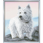 Top1Toys Crystal Art Hond Westie Met Frame 21 X 25 Cm