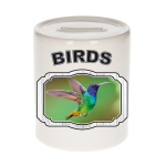 Bellatio Decorations Dieren liefhebber kolibrie vogel spaarpot 9 cm jongens en meisjes - keramiek - Cadeau spaarpotten vogels liefhebber