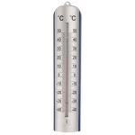 Zilveren thermometer 27,5 cm - Thermometers voor binnen en buiten - Silver