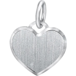 Lucardi Zilveren hanger graveerplaat hart