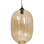 Clayre & Eef Hanglamp met lamp - Ø 32*55/160 cm e27/max 1*40w metaal / glas - - 5LMP338CH - Beige