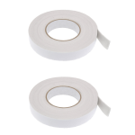 6 rollen zelfklevende tape / plakband - 1,9 cm x 5 meter - dubbelzijdig - klustape / foamtape / tweezijdige tape - Wit