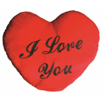 Pluche I Love You hartjes kussen 60 cm - knuffelkussen - valentijn decoratie / versiering