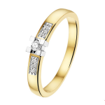 Tft Ring Diamant 0.08ct H SI Bicolor - Goud