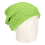 Myrtle Beach Basic beanie muts lang lime voor heren - Groen