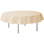 Santex Ivoor rond tafelkleed/tafellaken 240 cm stof - Ronde tafelkleden Opaque Ivory white - Ivoorte tafeldecoraties - Ivoor thema - Wit