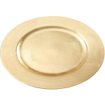 1x Rond goudkleurig diner/eettafel onderborden 33 cm - Onderborden/tafeldecoratie