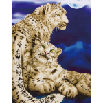 Diamond Dotz Snow Leopards - 52x77 cm - Diamond Painting