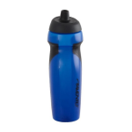 Avento zwarte bidon/drinkfles rubberen grip 600 ml - Sportfles/sportbidon - Drinkflessen/waterflessen voor onderweg - Blauw