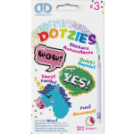 Diamond Dotz Stickerset Dotzies 3 stuks - WOW 9x8 cm - Diamond Painting