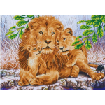 Diamond Dotz Lion Family 76x55 cm Diamond Painting