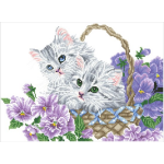 Diamond Dotz Kitty Basket - 52x38 cm - Diamond Painting