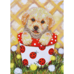 Diamond Dotz Pup in Pot - 30x42 cm - Diamond Painting