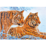 Diamond Dotz Tigers in the Snow - 71x51 cm - Diamond Painting