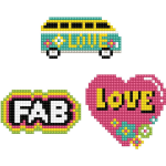 Diamond Dotz Stickerset Dotzies 3 stuks - Love 9x6 cm - Diamond Painting