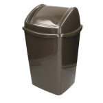 Hega Hogar 1xe vuilnisbakken/prullenbakken 25 liter 34,8 x 29,9 x 53,5 cm - Kunststof/plastic vuilnisemmer- Afval scheiden - GFT afvalbak - Zwart