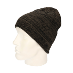 e gebreide beanie muts met nepbonten voering voor volwassenen - Winterkleding accessoires - Warme mutsen voor dames/heren - Zwart