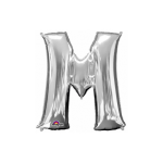 Anagram Letter M ballon zilver 86 cm - Silver