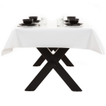 Buiten tafelkleed/tafelzeil 140 x 180 cm rechthoekig - Tuintafelkleed tafeldecoratie - Unikleur tafelkleden/tafelzeilen - Wit